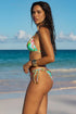 Luli Fama Carribean Fantasy Crystallized Wavy Brazilian Tie Side Ruched Back Bottom